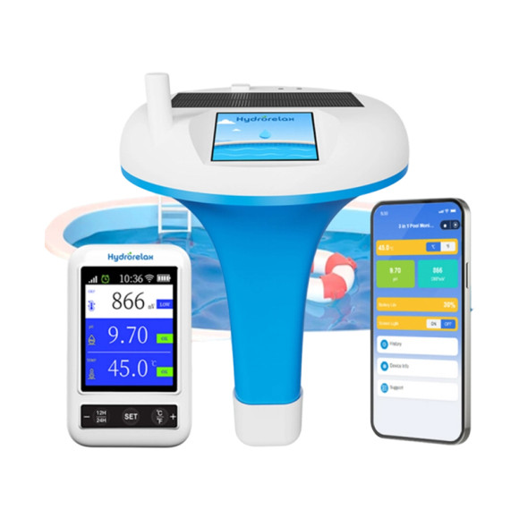 Smart Pool Water Quality Monitor KP31 | Wholesale | Wi-Fi Pool Tester with App Display for pH ORP and Temperature | B2B Global Supply