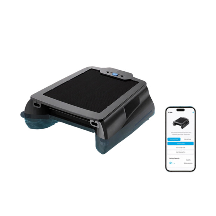 Pool Surface Skimmer AQ-900 | Wholesale | Solar-Powered Cleaner with Automatic Sun Seeking and Adapter Charging | B2B Global Supply