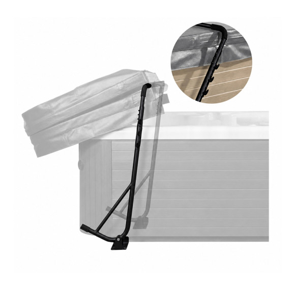 Spa Cover Lifter JZ-278-2 | Wholesale | Black-Finished Aluminum Lifter for Easier Cover Storage | Commercial Project Supply