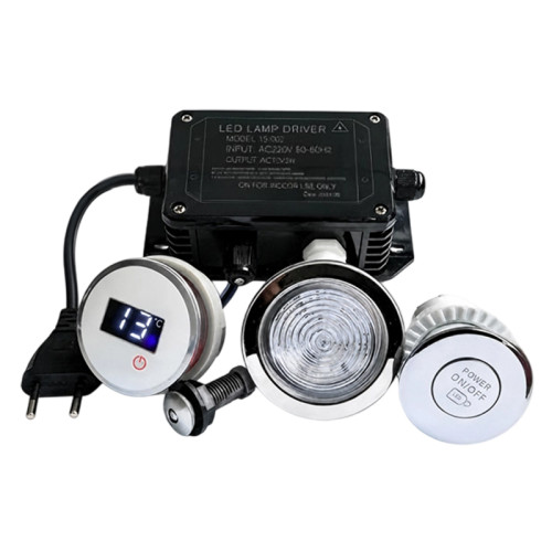 Hot Tub Sensor and Thermometer YY84-2 | Wholesale | 304SS Sensor Digital Display and D67 LED Light | B2B Bulk Supply