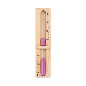 Sauna Sand Timer V-H003 | Wholesale | 15 Min Pine Wood Sauna Hourglass Pink Sand Watch | B2B Bulk Supply