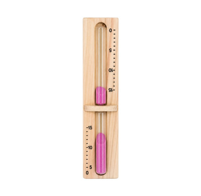 Sauna Sand Timer V-H003 | Wholesale | 15 Min Pine Wood Sauna Hourglass Pink Sand Watch | B2B Bulk Supply