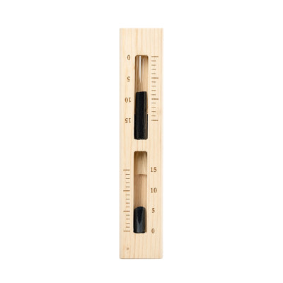 Sauna Sand Timer V-H010 | Wholesale | 15 Min Aspen Wood Sauna Hourglass Black Sand Watch | B2B Bulk Supply