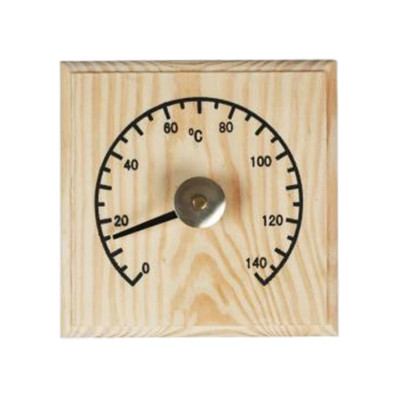 Sauna Thermometer V-T063 | Wholesale | Natural Pine Wooden Sauna Thermometer with Easy-Read Pointer | Commercial Project Supply