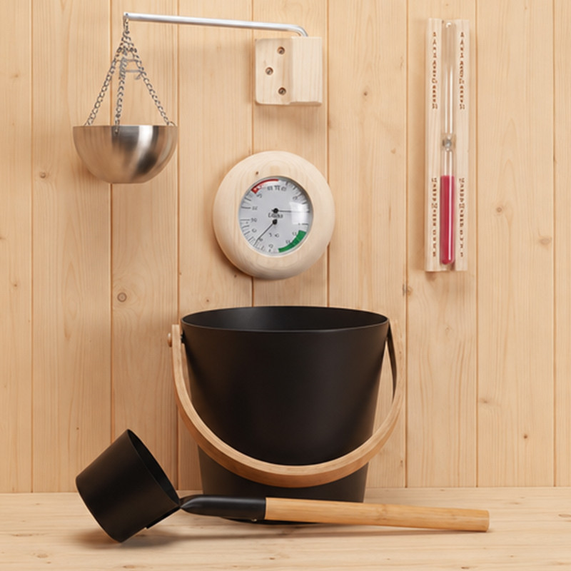 Sauna Bucket and Ladle Set V-B115 Views