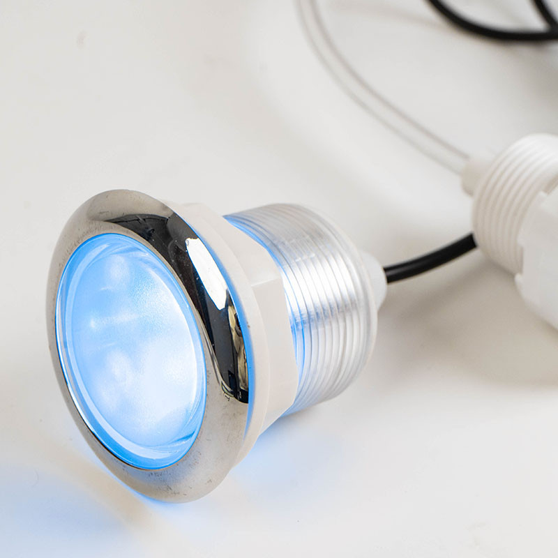 Blue bathtub LED light with cable connection