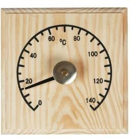 Wooden sauna thermometer