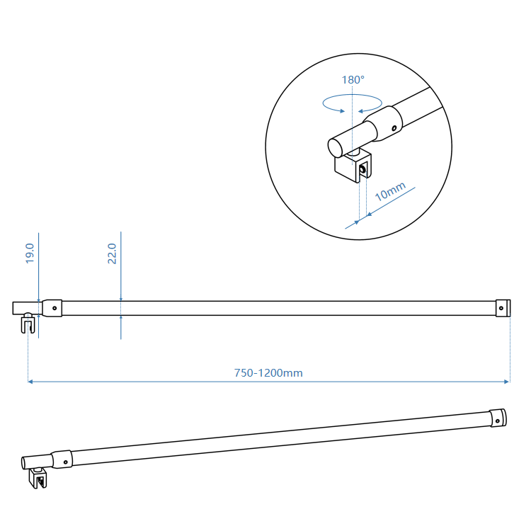 Shower Glass Support Bar Suppliers