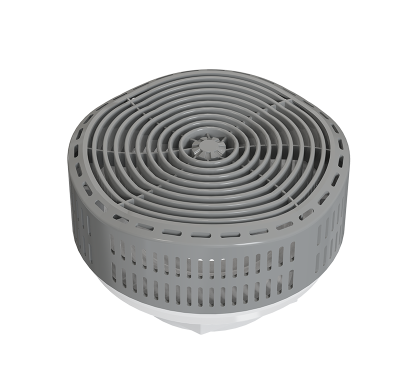 Succión de spa compatible A-000000-02613 | Componente de circulación e hidromasaje Boospa | Succión antisucción gris personalizada con protección para la piel