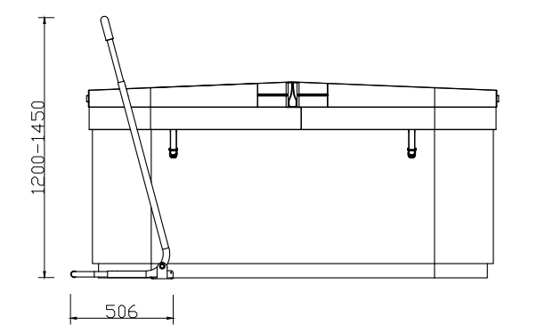 Spa Cover Lifter JZ007 Dimensions
