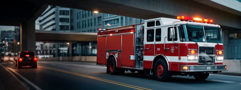 Public safety emergency vehicle operating in a city
