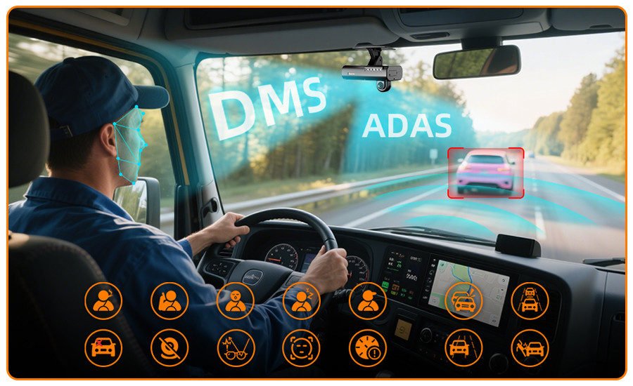 AI Dashcam with DMS and ADAS