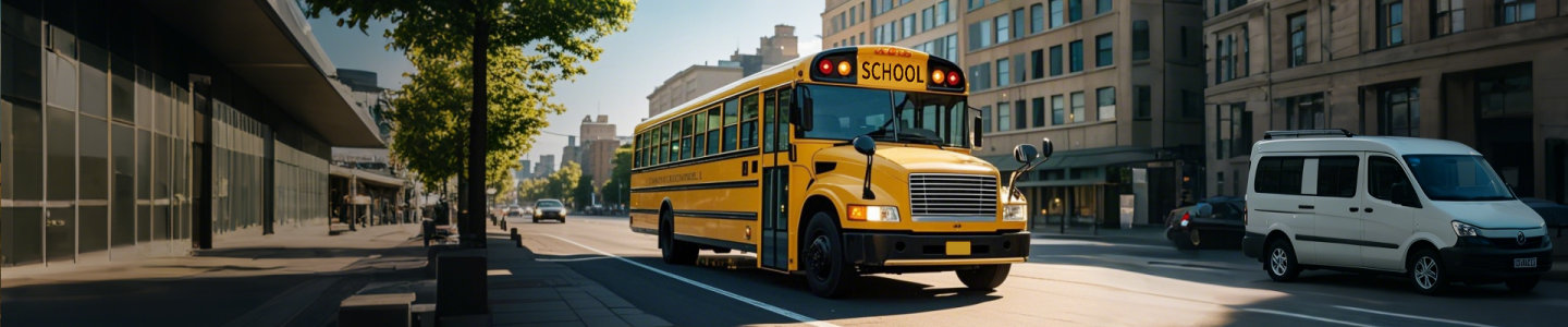 School bus on a residential route