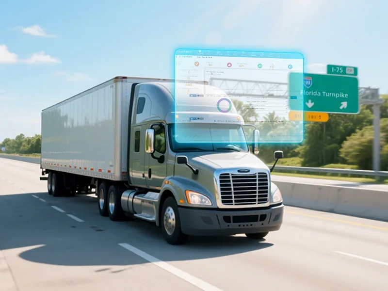 Commercial fleet vehicle operating in Florida