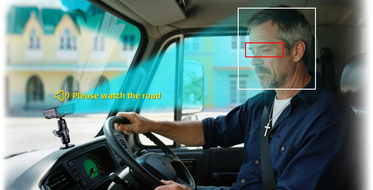 Fleet driver monitoring and road camera views