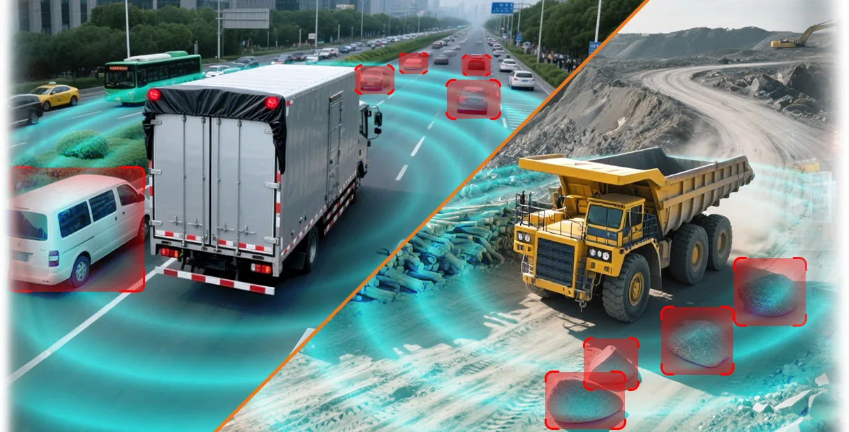Radar sensor and vehicle warning display