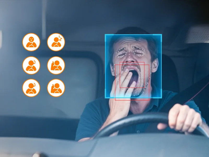 Commercial driver during a long road journey