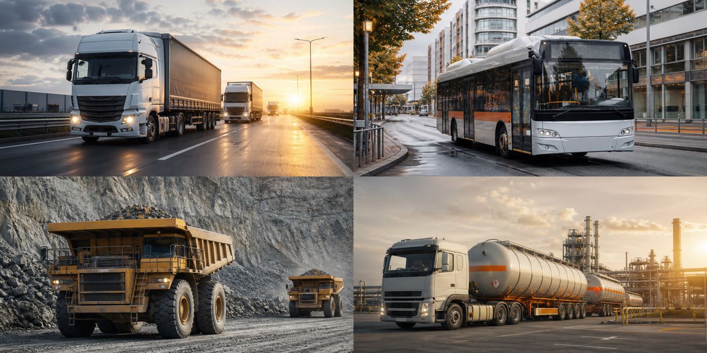 DMS applications for logistics buses mining and hazardous-material transport