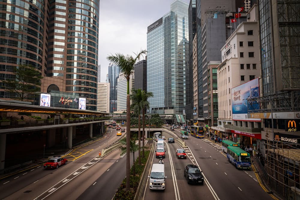 Bus operating in a dense urban environment