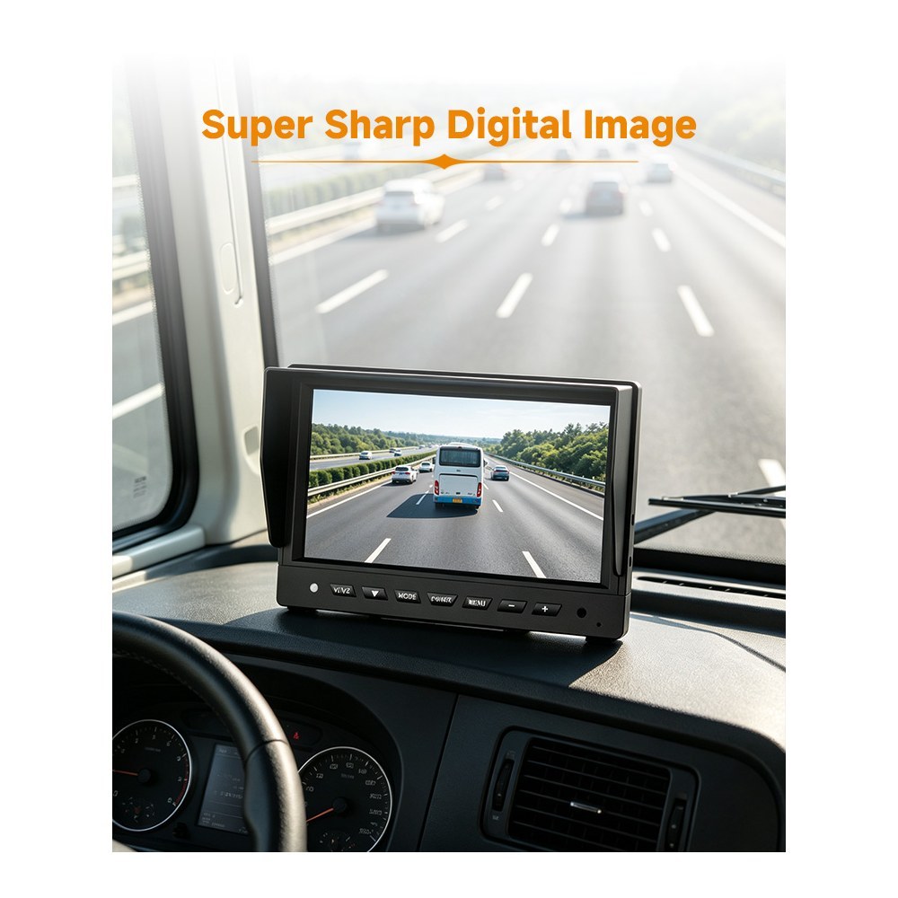 DP1016 10.1" IPS 8-Channel Split-Screen Commercial Vehicle Display
