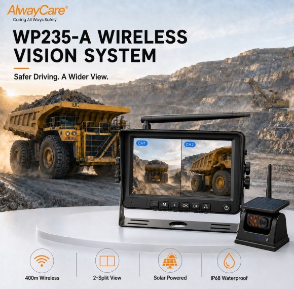 WP235 7" Digital Wireless Dual-Split Monitor Kit (Dual Camera Package)