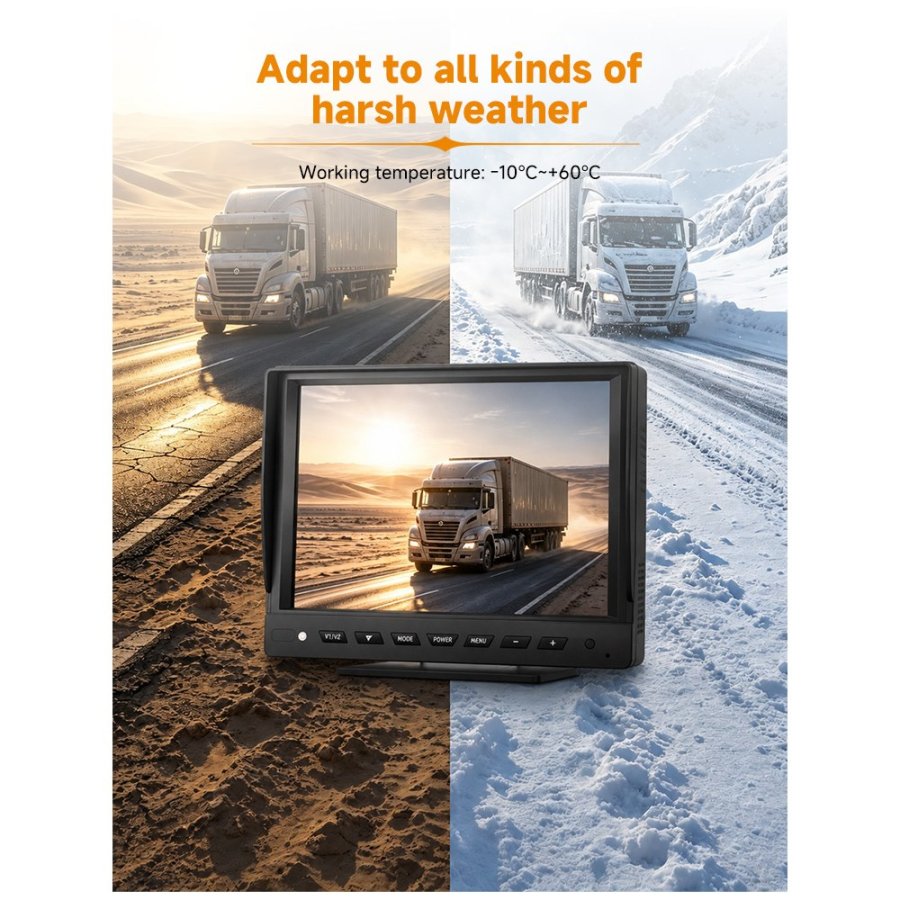 DP1016 10.1" IPS 8-Channel Split-Screen Commercial Vehicle Display — product view 3