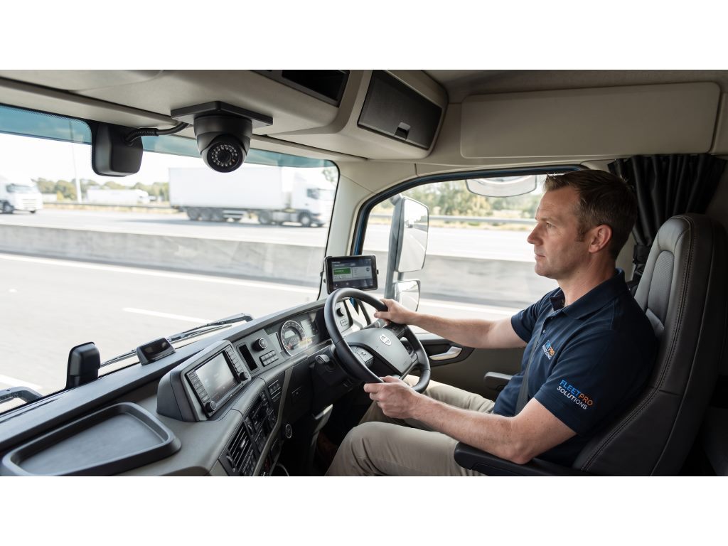 CC806-IPC400 camera in a commercial vehicle fleet yard