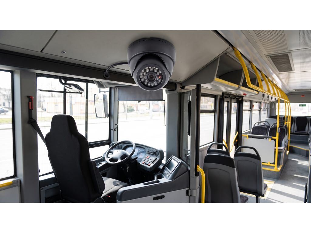 CC806-IPC400 camera installed inside a public bus