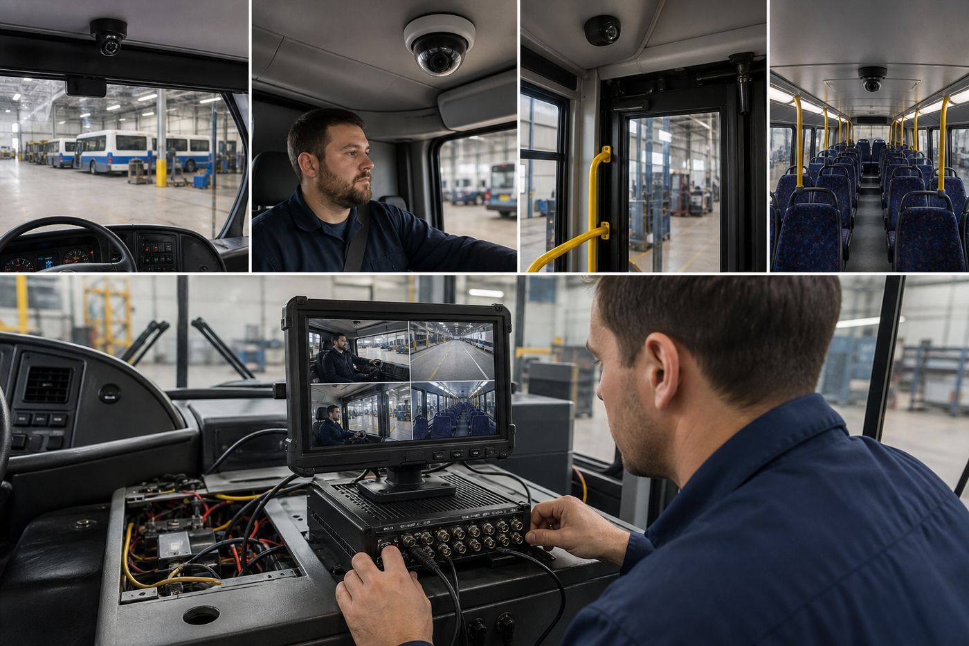 Commercial fleet camera installation and system test