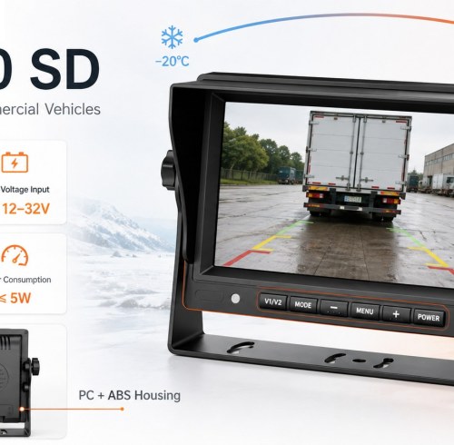 DP230-A 7" Четырехканальный 4-канальный монитор для коммерческих автомобилей