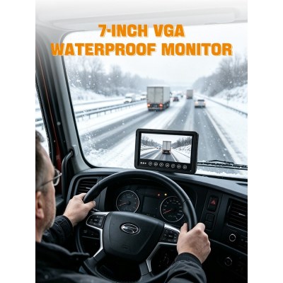 DP210-B 7" IP68 Monitor resistente al agua para vehículos comerciales
