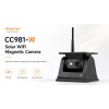 CC981-W Cámara de respaldo para vehículos inalámbrica magnética con energía solar
