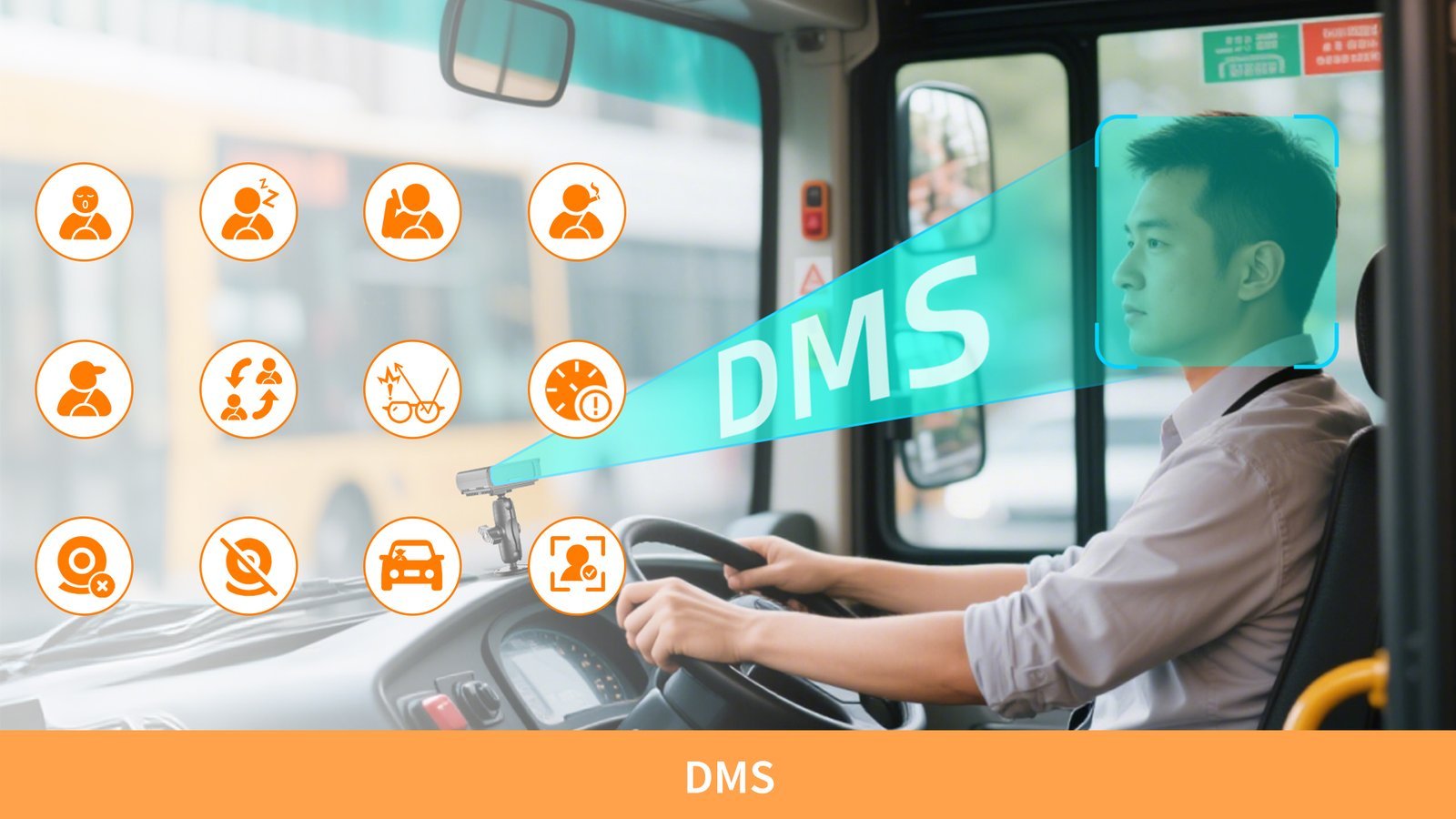 DMS: Мониторинг концентрации водителя автобуса