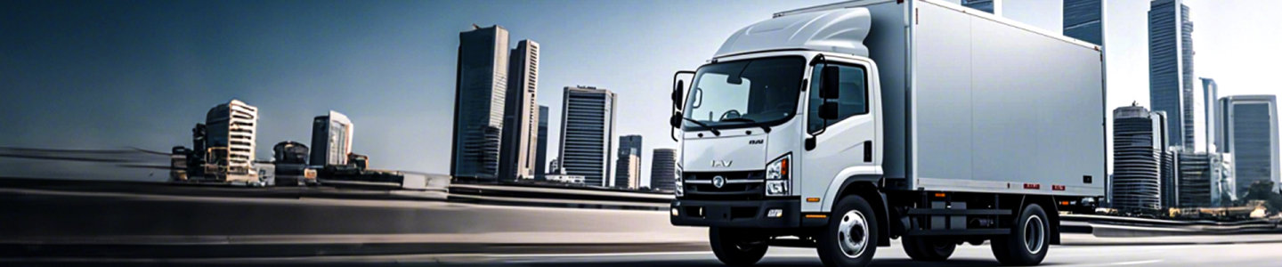 Commercial vehicles in city traffic