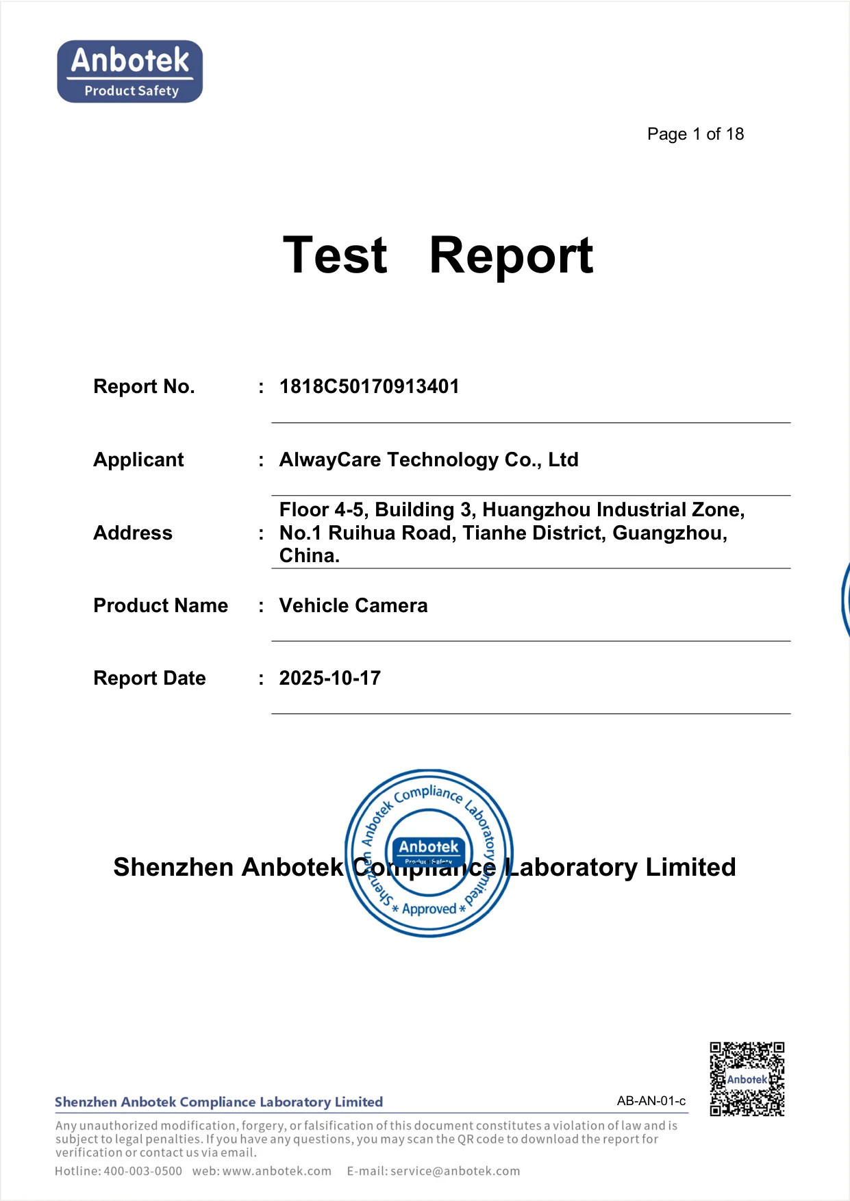 Seguridad ocular EN 62471ty Report