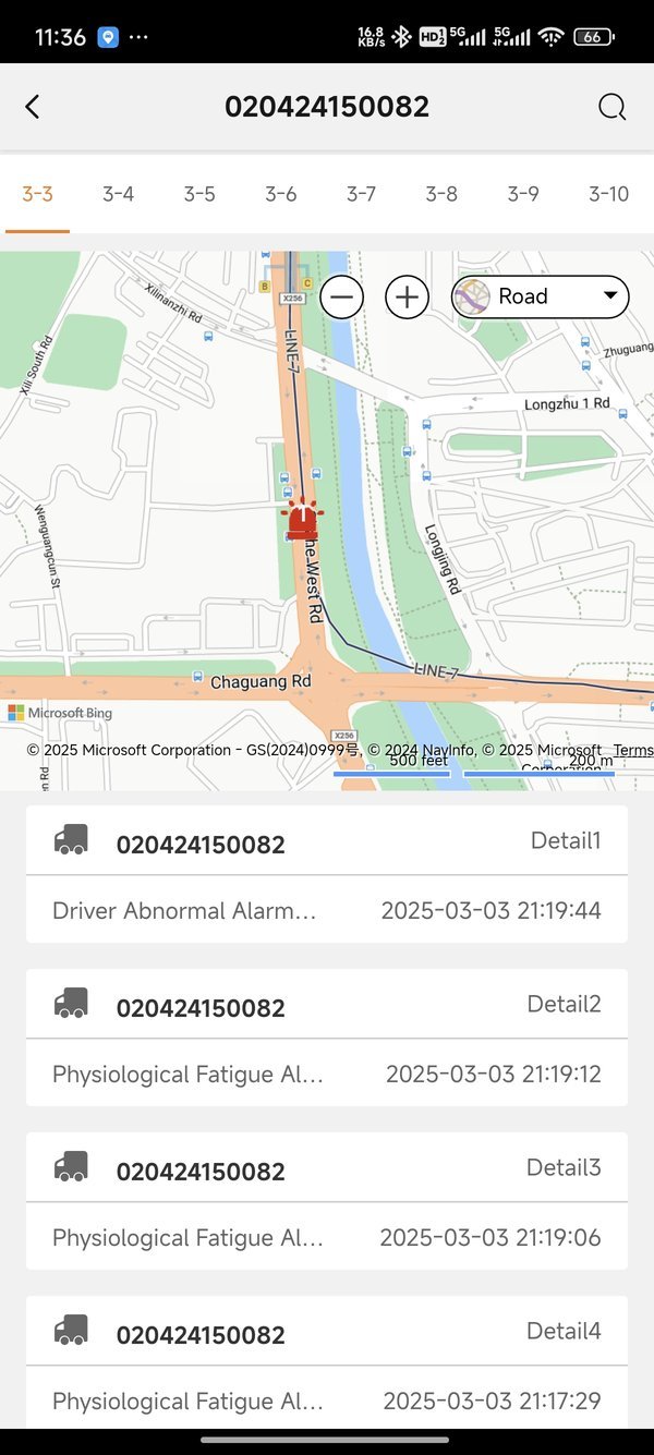Abnormal Driving Evidence Screenshot