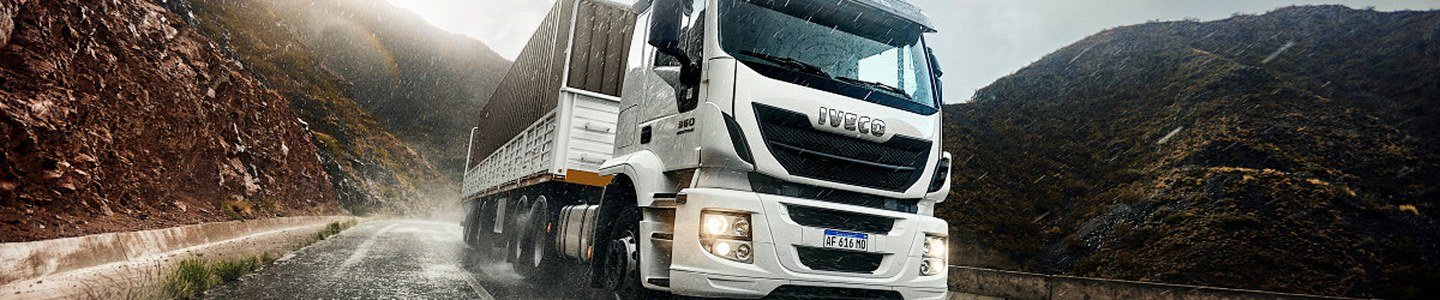 Heavy truck running a mountain logistics route