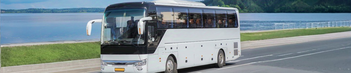 Coach bus on a tourism route