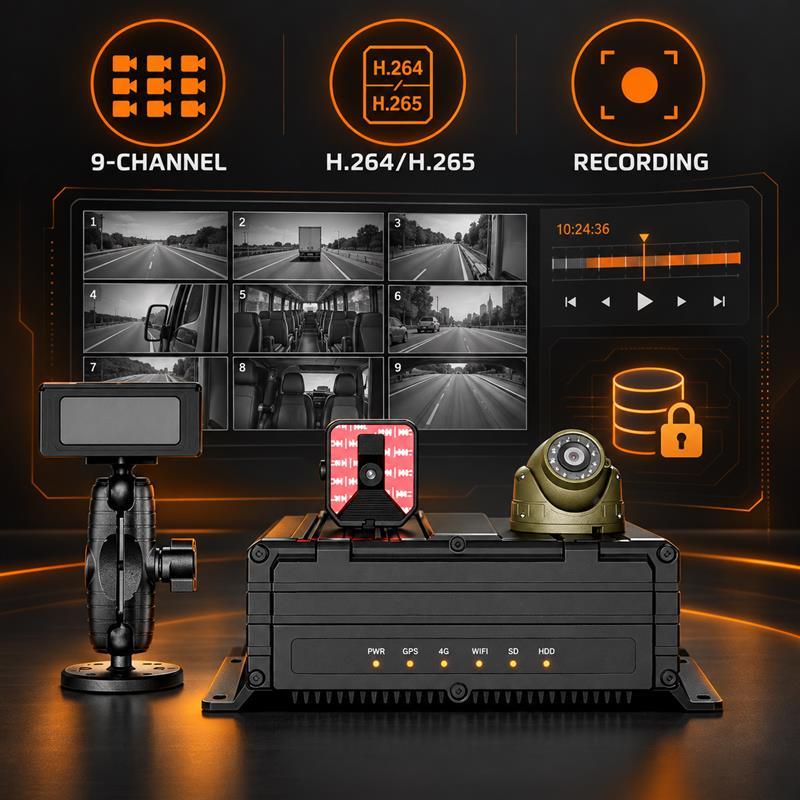 MR920 9-Channel AI Mobile DVR for Fleets