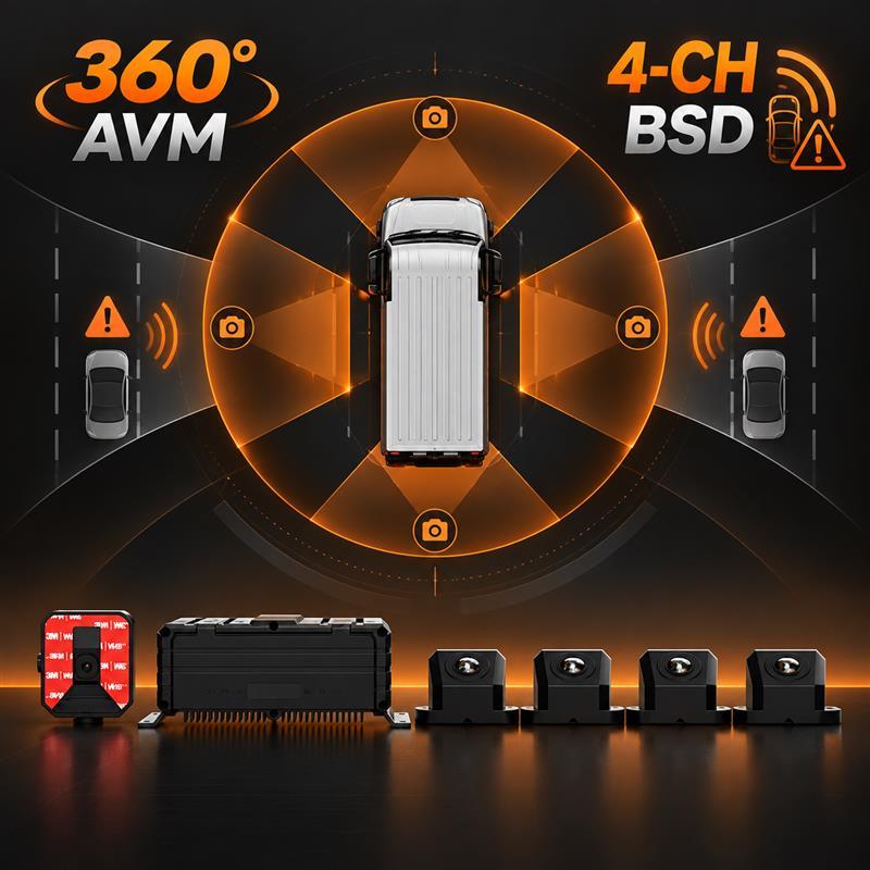 Overhead Surround View Synthesis for Heavy Vehicle Maneuvers