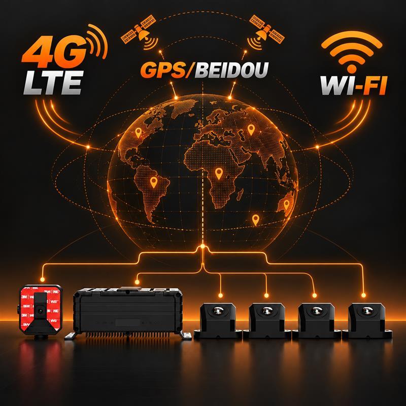 4TB Hard Drive Storage & Real-Time 4G CMS Fleet Operations