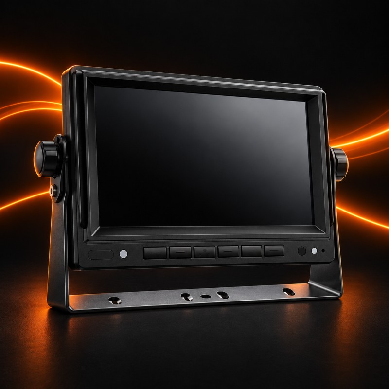 Commercial Anti-Glare Screen & Flame-Retardant PC+ABS - DP230-SD 7" Standard Definition Commercial Vehicle Monitor