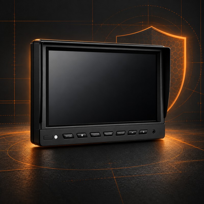 Dedicated MDVR VGA Interface & DC 12V-36V Wide Input - DP270-A 10.1" Single-View High-Clarity In-Cab Vehicle Monitor