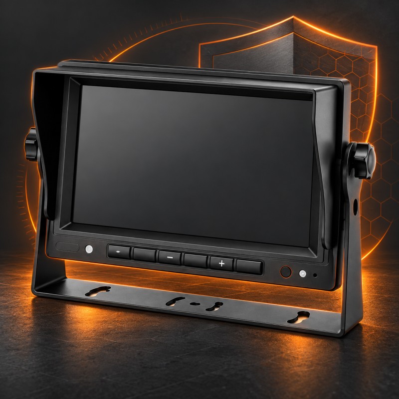 18 Months Warranty & Supply - DP230-A 7" Quad-Split 4-Channel Commercial Vehicle Monitor