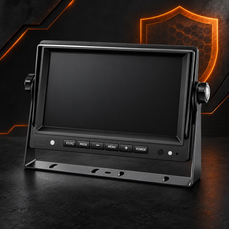 18 Months Warranty & Supply - DP312 7" HD Commercial Vehicle Monitor with VGA & CVBS Dual Input