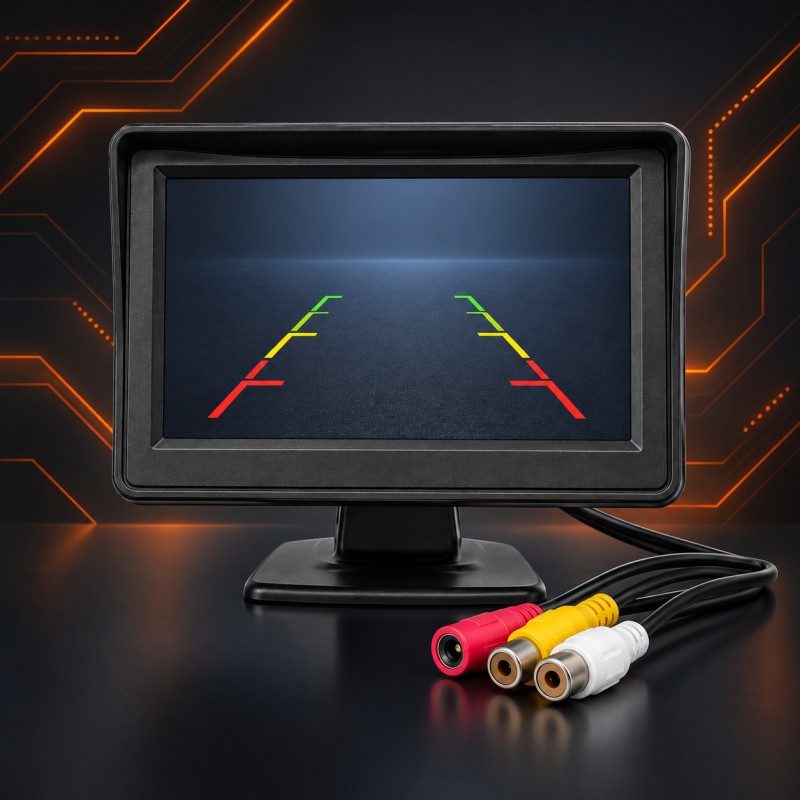 800x480 HD Display & Recording - DP970 4.3" Compact In-Cab Commercial Vehicle Monitor