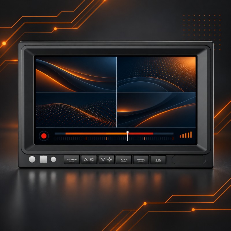 1920x1080 Display & Recording - DP230-5 7-Inch Vehicle Monitor with Video Recording