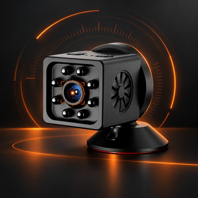 155° Diagonal FOV & 8 Integrated IR Micro-LEDs - CC998-AHD20 Mini Vehicle Camera