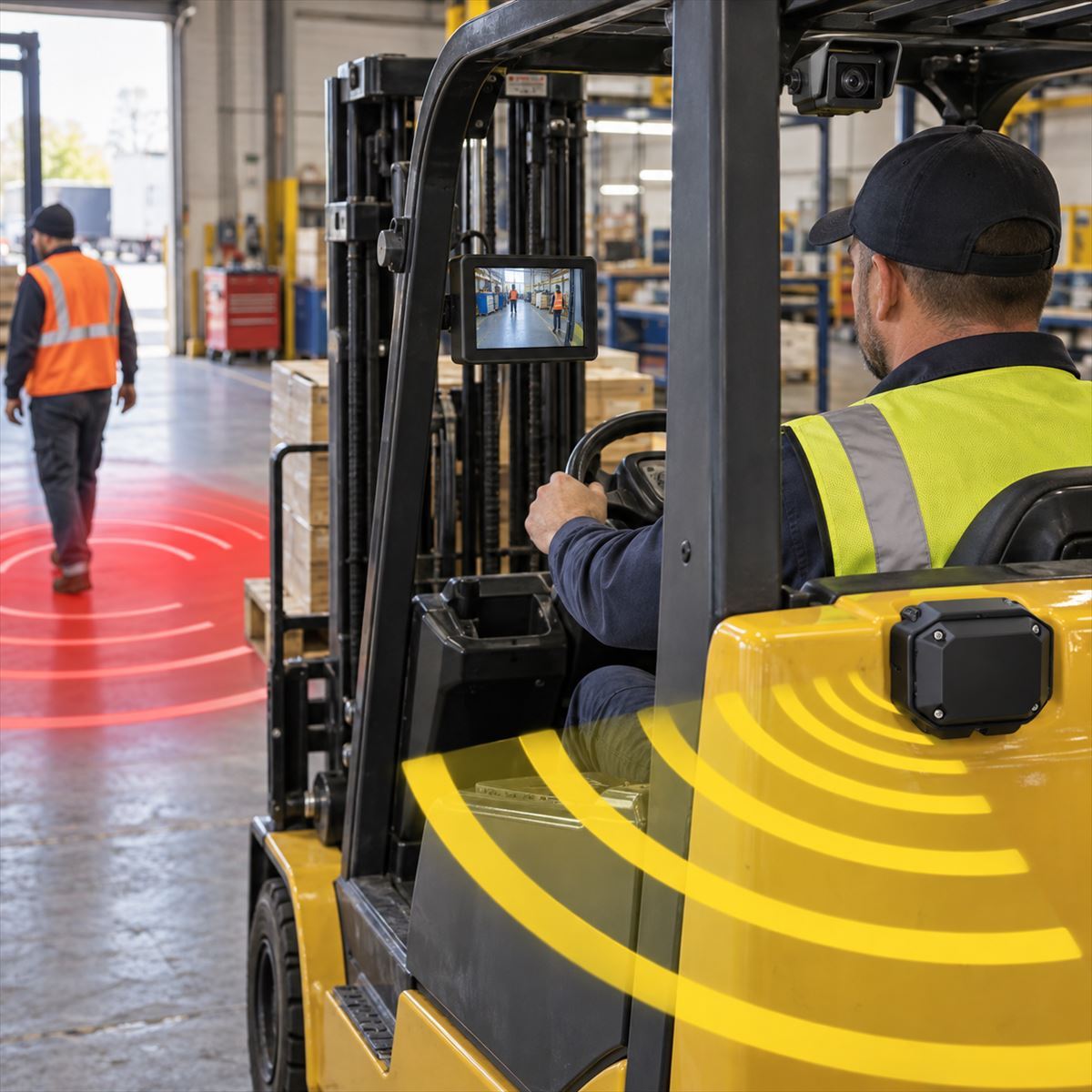 Optional AHD monitor and vehicle cameras for video monitoring