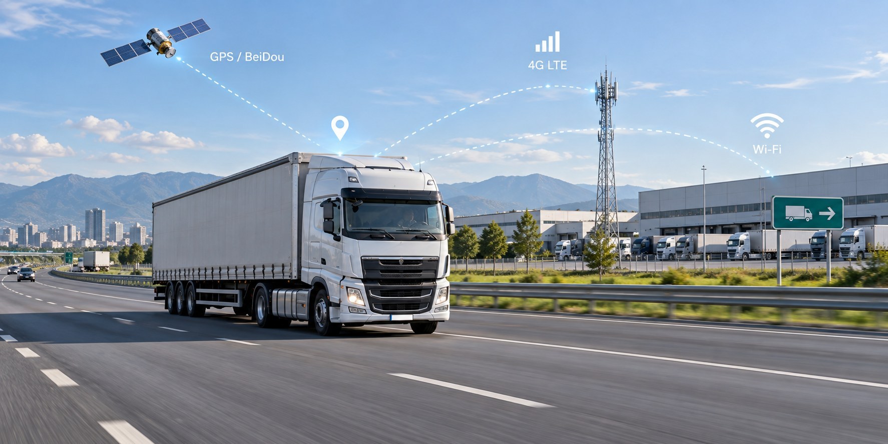 Connectivity & Positioning - MR910-BP 5-Channel AI MDVR with BSD Blind-Spot & Pedestrian Warning